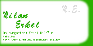 milan erkel business card